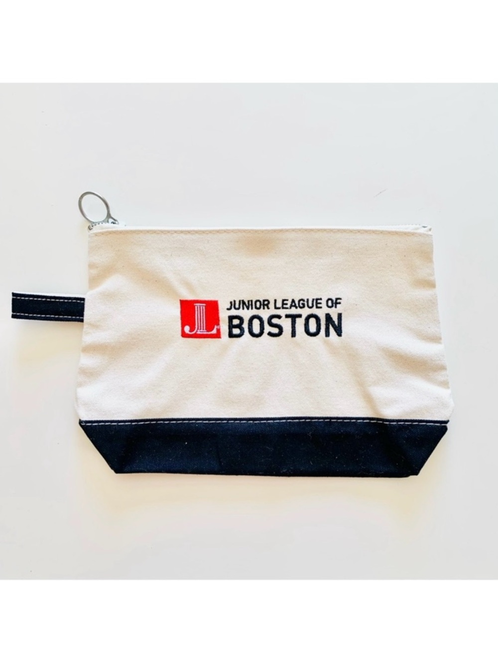 Junior League of Boston Canvas Cosmetic Bag - NWOT